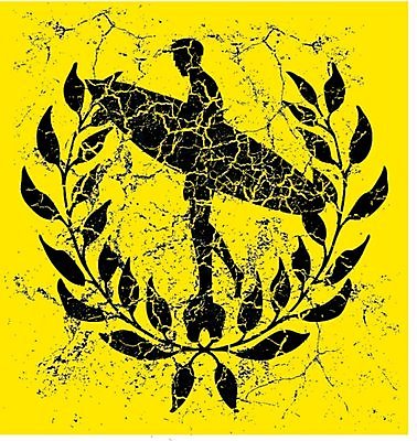 EPS 해외이미지 전신 실루엣 일러스트 한명 들기 사람 성인 그래픽 장식 노란색 검은색 서핑보드 서핑 스크래치 서퍼 월계관 성인한명만 해외202004 해외일러스트 1 컬러 모션 운동선수 촬영기법 수상스포츠 보드_스포츠 성인만 파일형식 벡터 이미지허브