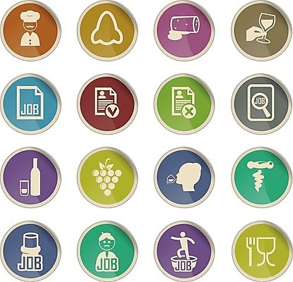 EPS 해외이미지 직업 포크 일러스트 유리 포도 노동자 와인 마개 심볼 와인오프너 해외202004 해외일러스트 식기 과일 재질 주류 뚜껑 병따개 파일형식 벡터 이미지허브