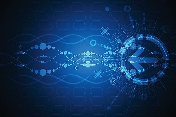 EPS 해외이미지 디자인 화살표 컨셉 일러스트 추상 미래 사람없음 그래픽 파란색 디지털 해외202004 해외일러스트 컬러 무늬 파일형식 벡터 이미지허브