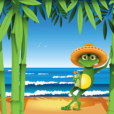 EPS 해외이미지 식물 동물 음료 모래 파도 바다 섬 일러스트 자연 하늘 휴식 개구리 목재 초록색 거품 칵테일 대나무 호기심 도마뱀 시트 솜브레로 관심 동물상 섬광 식욕 해외202004 해외일러스트 나무 모자_잡화 감정 컬러 컨셉 재료 파충류 주류 양서류 조형물 전통의상 생태계 파일형식 벡터 이미지허브