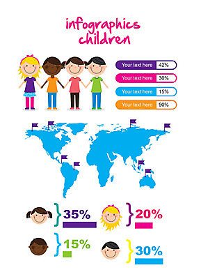EPS 해외이미지 전신 디자인 여자 남자 어린이 지도 일러스트 비즈니스 소년 여러명 손잡기 인포그래픽 정보 어린이만 해외202004 해외일러스트 다수 모션 사람 파일형식 벡터 이미지허브