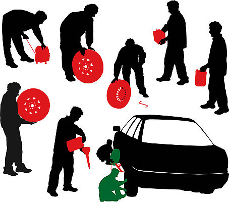 EPS 해외이미지 모양 직업 실루엣 신체 일러스트 자동차 노동자 사람 그래픽 빨간색 초록색 검은색 발전기 업무 작업 수리 캔 타이어 윤곽 정비공 잭 국회 고립 깔대기 베터리 조작 해외202004 해외일러스트 육상교통 컬러 촬영기법 발전소 기술자 파일형식 벡터 이미지허브