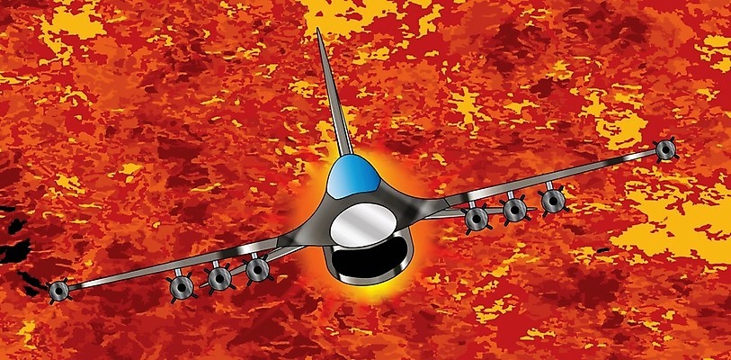 EPS 해외이미지 백그라운드 일러스트 불꽃 비행기 미술 그래픽 로켓 폭발 그림 전쟁 제트기 폭격기 해외202004 해외일러스트 무기 항공교통 불 문화예술 대중교통 파일형식 벡터 이미지허브