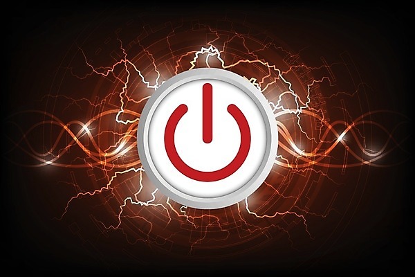 EPS 해외이미지 디자인 일러스트 추상 사람없음 그래픽 디지털 주황색 전원버튼 해외202004 해외일러스트 컬러 무늬 버튼 전원_전기 파일형식 벡터 이미지허브