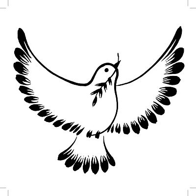 EPS 해외이미지 디자인 꽃 백그라운드 잎 일러스트 조류 미술 사람없음 평화 검은색 비둘기 해외202004 해외일러스트 식물 동물 컬러 컨셉 문화예술 파일형식 벡터 이미지허브