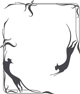 EPS 해외이미지 동물 실루엣 일러스트 반려동물 검은색 유연 복고 해외202004 해외일러스트 컬러 촬영기법 파일형식 벡터 이미지허브