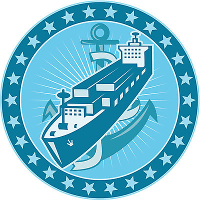 EPS 해외이미지 산업 별 바다 일러스트 교통시설 물 트럭 화물 보트 컨테이너 화물선 복고 함선 상업 닻 해외202004 해외일러스트 자연요소 교통 배_교통 자동차 운송업 시설 파일형식 벡터 이미지허브