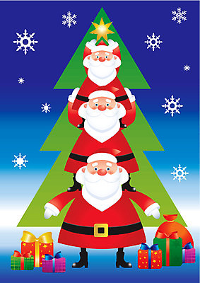 EPS 해외이미지 남자 크리스마스 겨울 일러스트 선물 산타클로스 눈송이 12월 짐싸기 1월 해외202004 해외일러스트 계절 기념일 눈_날씨 사람 날짜 파일형식 벡터 이미지허브