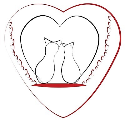 EPS 해외이미지 모양 동물 실루엣 2 일러스트 발렌타인데이 사랑 고양이 하트 그네 낭만주의 해외202004 해외일러스트 감정 포유류 데이이벤트 촬영기법 반려동물 파일형식 벡터 이미지허브
