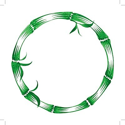 EPS 해외이미지 식물 디자인 백그라운드 잎 일러스트 수채화 미술 사람없음 초록색 원형 대나무 해외202004 해외일러스트 도형 나무 컬러 문화예술 파일형식 벡터 이미지허브