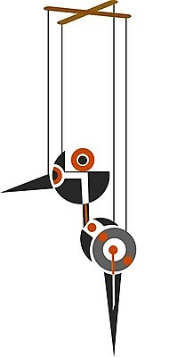 EPS 해외이미지 디자인 일러스트 조류 주택 매달리기 장식 사무실 갈색 활발 바 만화 아래 그림 마리오네트 해외202004 해외일러스트 동물 인형 컬러 컨셉 비즈니스 모션 건물 방향 위치 파일형식 벡터 이미지허브