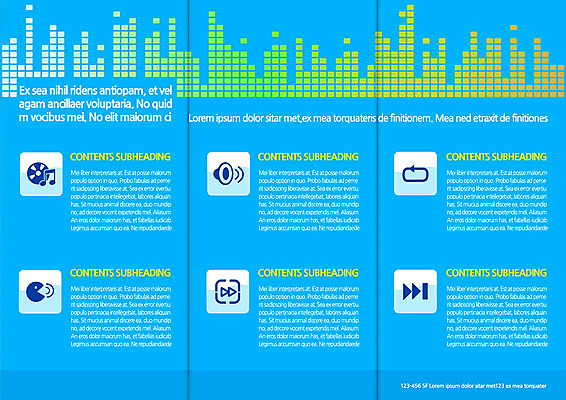 템플릿 편집 표지디자인 북디자인 출판디자인 내지 문화 예술 음악 리플렛 백그라운드 북커버 음표 3단접지 문화예술 팜플렛 사람없음 스피커 소리 CD 볼륨 빨리감기 이퀄라이저 이미지템플릿 AI파일 기호 음향기기 파일형식 벡터