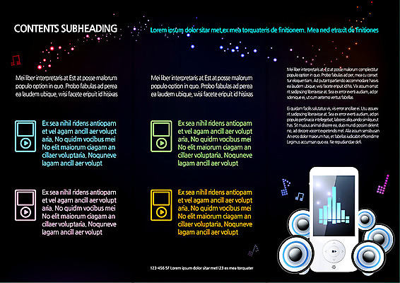 템플릿 편집 표지디자인 북디자인 출판디자인 내지 문화 예술 음악 리플렛 음향기기 백그라운드 그래픽백그라운드 북커버 음표 3단접지 문화예술 팜플렛 사람없음 그래픽 빛 스피커 음악감상 MP3 이미지템플릿 AI파일 기호 전자제품 감상 파일형식 벡터