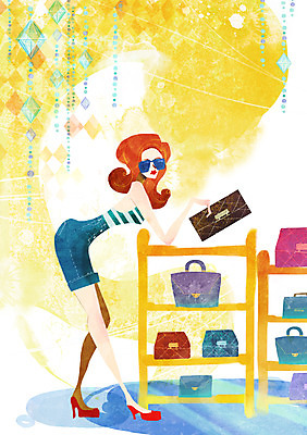 전신 PSD 계절 여자 백그라운드 가방 일러스트 한명 서기 들기 사람 풍경 성인 여름 쇼핑 선글라스 기댐 핸드백 지갑 진열장 국내일러스트 1 잡화 안경 모션 파일형식