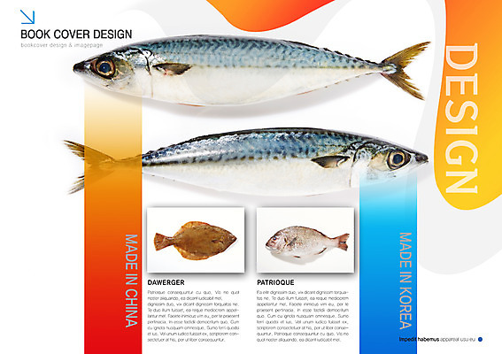 PSD 템플릿 편집 표지디자인 북디자인 출판디자인 내지 음식 백그라운드 북커버 식재료 어류 팜플렛 사람없음 해산물 고등어 놀래미 이미지템플릿 수중동물 파일형식