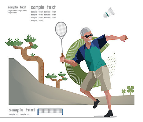 전신 나무 식물 라이프스타일 할아버지 노년 남자 스포츠용품 스포츠 포즈 일러스트 레저 한명 서기 들기 사람 성인 취미 라이프 레포츠 선글라스 운동 건강관리 라켓 배드민턴라켓 네트 네잎클로버 셔틀콕 분석 열정 생활체육 배드민턴 노인남자한명만 국내일러스트 AI파일 1 감정 안경 컨셉 모션 건강 관리 생활 구기 클로버 오브젝트 남자한명만 노인남자만 파일형식 벡터