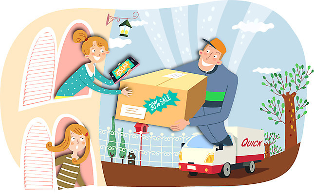 나무 식물 직업 건축물 여자 남자 이동 유니폼 일러스트 창문 자동차 들기 사람 상반신 성인 건물 세명 스마트폰 울타리 상자 트럭 운송업 배달원 서비스업 배송 서비스 택배 만족 주문 성인만 국내일러스트 AI파일 옷 건축 감정 산업 육상교통 컨셉 모션 핸드폰 스마트기기 담장 파일형식 벡터