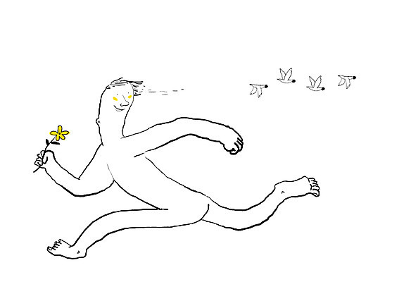 전신 PSD 식물 동물 라이프스타일 꽃 컬러 백그라운드 한송이 라인일러스트 일러스트 조류 한명 들기 사람 달리기 노란색 검은색 뒤돌아보기 국내일러스트 1 모션 생활 송이 파일형식