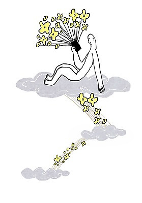 전신 PSD 식물 구름 라이프스타일 꽃 컬러 백그라운드 인터넷 라인일러스트 일러스트 통신 한명 들기 사람 앉기 책 독서 노란색 회색 네트워크 연결 국내일러스트 자연요소 1 모션 생활 파일형식