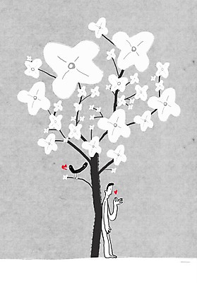 전신 PSD 나무 식물 동물 라이프스타일 남자 꽃 컬러 백그라운드 라인일러스트 일러스트 조류 꽃나무 한명 서기 사람 회색 하트 남자만 남자한명만 국내일러스트 모양 1 모션 생활 파일형식