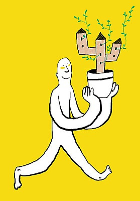 전신 PSD 식물 라이프스타일 건축물 화분 컬러 백그라운드 라인일러스트 일러스트 한명 서기 들기 사람 건물 노란색 풀 성 국내일러스트 1 건축 모션 생활 파일형식