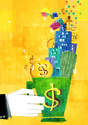 PSD 건축물 손 백그라운드 일러스트 비즈니스 그래프 한손 한명 사람 정장 빌딩 성인 건물 신체부위 컵 금융 경제 달러 동전 잡기 도시 직장인 화폐기호 원그래프 성인만 국내일러스트 직업 1 식기 기호 옷 건축 돈 모션 화폐 파일형식