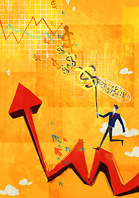 전신 PSD 구름 남자 화살표 백그라운드 일러스트 비즈니스 그래프 한명 서기 들기 사람 정장 성인 금융 경제 달러 직장인 비즈니스맨 화폐기호 채집망 남자만 남자한명만 성인남자만 성인만 국내일러스트 자연요소 직업 1 기호 옷 돈 모션 화폐 파일형식