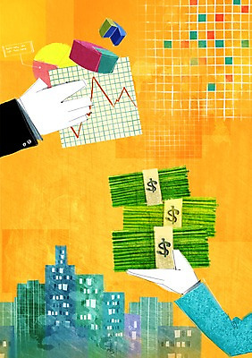 PSD 건축물 손 백그라운드 지폐 돈 일러스트 비즈니스 그래프 들기 사람 풍경 정장 빌딩 성인 두명 건물 신체부위 금융 경제 달러 도시 직장인 화폐기호 원그래프 성인만 국내일러스트 직업 기호 옷 건축 모션 재산 화폐 파일형식