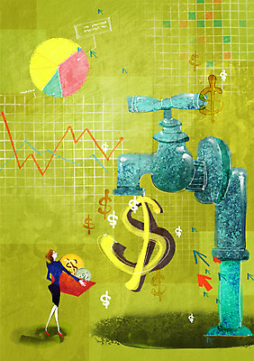 전신 PSD 여자 화살표 백그라운드 돈 일러스트 비즈니스 통계 수치 그래프 한명 서기 들기 사람 정장 성인 금융 경제 바구니 달러 동전 직장인 비즈니스우먼 절약 화폐기호 수도꼭지 수도 물절약 수도_상하수도 여자만 여자한명만 성인여자만 성인만 국내일러스트 직업 1 기호 옷 컨셉 모션 재산 화폐 상하수도 파일형식