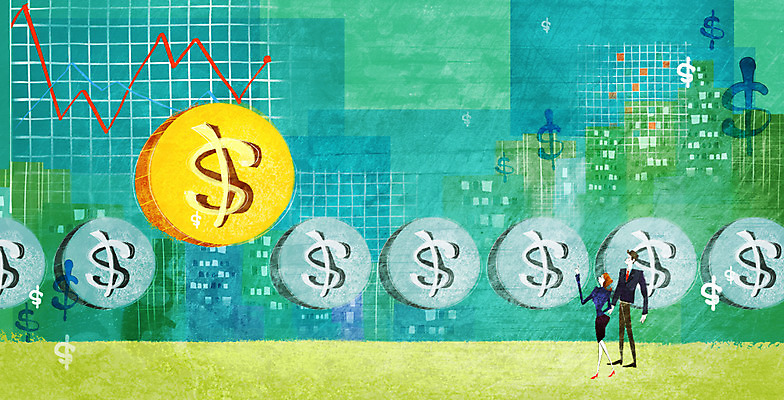 PSD 여자 남자 백그라운드 돈 일러스트 비즈니스 그래프 사람 정장 성인 두명 금융 경제 달러 동전 직장인 비즈니스맨 비즈니스우먼 화폐기호 성인만 국내일러스트 직업 기호 옷 재산 화폐 파일형식