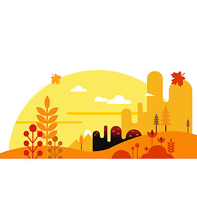 나무 식물 구름 사계절 계절 백그라운드 단풍 낙엽 잎 일러스트 자연 하늘 나뭇잎 산 풍경 사람없음 태양 노을 가을풍경 가을 자연백그라운드 가을배경 국내일러스트 AI파일 자연요소 생태계 파일형식 벡터 가을_계절