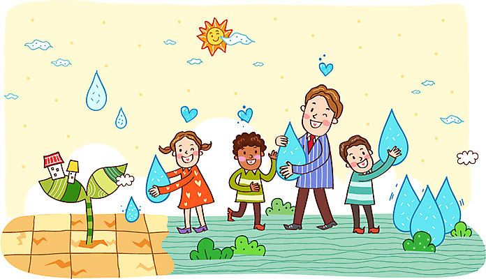 전신 식물 구름 라이프스타일 건축물 여자 남자 어린이 일러스트 서기 들기 사람 소녀 소년 여러명 성인 건물 라이프 물 태양 새싹 자연보호 환경 그린캠페인 물방울 절약 보호 환경보전 친환경 물절약 물부족 에코라이프 절수 국내일러스트 AI파일 자연요소 건축 캠페인 다수 컨셉 모션 자연 생활 사회이슈 에코 파일형식 벡터