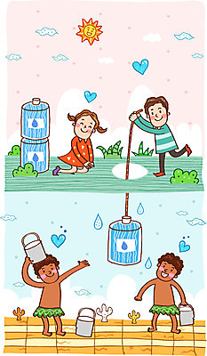 전신 구름 라이프스타일 여자 남자 어린이 일러스트 건조 서기 사람 소녀 소년 여러명 라이프 물 태양 자연보호 환경 그린캠페인 물방울 절약 보호 양동이 물통 환경보전 친환경 물절약 물부족 에코라이프 나눔 절수 어린이만 국내일러스트 AI파일 자연요소 캠페인 다수 컨셉 모션 자연 생활 사회이슈 에코 파일형식 벡터