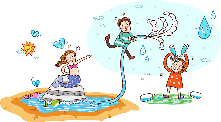 전신 구름 라이프스타일 여자 남자 어린이 바다 일러스트 어류 서기 들기 사람 소녀 소년 두명 라이프 물 태양 자연보호 환경 그린캠페인 물방울 절약 보호 환경보전 친환경 호스 물절약 물부족 에코라이프 인어공주 낭비 절수 어린이만 국내일러스트 AI파일 자연요소 캠페인 컨셉 모션 자연 동화 생활 수중동물 사회이슈 에코 공주님 파일형식 벡터