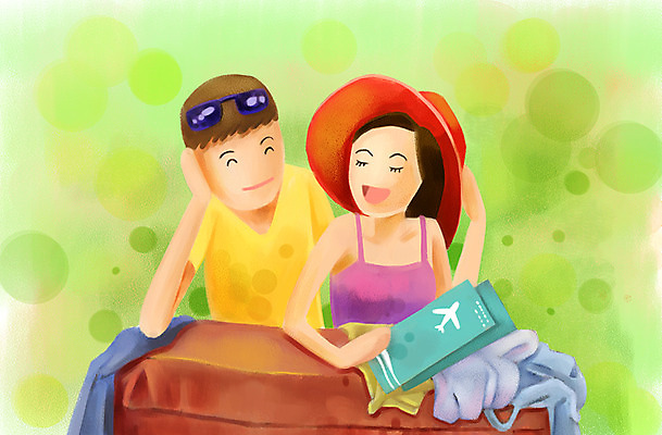 PSD 모자 커플 옷 계절 여자 남자 여유 백그라운드 가방 일러스트 휴가 휴식 웃음 사람 상반신 성인 두명 책 여름 여름휴가 바캉스 선글라스 여행가방 자유 가이드북 성인만 국내일러스트 잡화 감정 안경 여행 컨셉 관계 표정 파일형식 여름_계절
