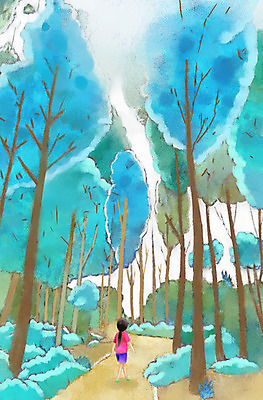 전신 PSD 나무 식물 계절 여자 길 여유 백그라운드 일러스트 휴가 휴식 한명 서기 사람 성인 여름 여름휴가 바캉스 산책 자유 풀 숲 여자만 여자한명만 성인여자만 성인만 국내일러스트 1 감정 컨셉 모션 파일형식 여름_계절