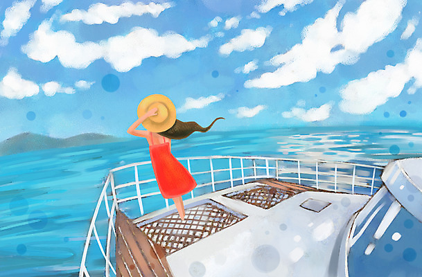 전신 PSD 구름 모자 계절 원피스 여자 여유 바다 백그라운드 요트 일러스트 하늘 휴가 휴식 한명 서기 사람 성인 여름 여름휴가 바캉스 여름풍경 자유 선박 여자만 여자한명만 성인여자만 성인만 국내일러스트 자연요소 1 잡화 옷 감정 컨셉 수상교통 배_교통 모션 풍경 파일형식 여름_계절