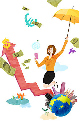 전신 PSD 구름 기호 여자 화살표 지구 지폐 돈 일러스트 우산 비즈니스 한명 들기 사람 정장 성인 건물 금융 경제 스마트폰 핸드폰 새싹 달러 점프 유로 직장인 비즈니스우먼 원화 화폐기호 엔 여자만 여자한명만 성인여자만 성인만 국내일러스트 자연요소 식물 직업 문자 1 건축물 옷 모션 전자제품 스마트기기 재산 화폐 파일형식