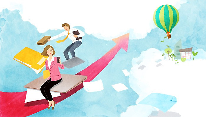 PSD 식물 구름 여자 남자 화살표 돈 일러스트 비즈니스 하늘 들기 사람 정장 성인 두명 건물 금융 경제 새싹 열기구 직장인 비즈니스맨 비즈니스우먼 문서 성인만 국내일러스트 자연요소 직업 건축물 옷 항공교통 모션 재산 파일형식