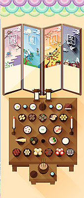 한국문화 한국전통 전통 식기 음식 백그라운드 과일 일러스트 초 밥 떡 수저 어류 사람없음 장식 견과류 플랫 동양화 제사 전통의례 국 병풍 제사상 제사음식 국내일러스트 AI파일 동양문화 한국 미술 수중동물 전통음식 파일형식 벡터