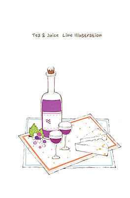 PSD 음식 와인잔 과일 라인일러스트 일러스트 포도 잔 치즈 주류 사람없음 컵 와인 식탁보 레드와인 와인병 국내일러스트 식기 음료 술잔 병_용기 유제품 파일형식