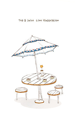 PSD 커피 음료 음식 의자 라인일러스트 일러스트 탁자 디저트 사람없음 컵 꽃병 파라솔 커피잔 국내일러스트 식기 꽃 가구 잔 파일형식