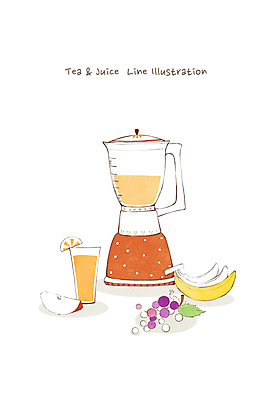 PSD 음료 음식 과일 라인일러스트 일러스트 포도 디저트 잔 바나나 사람없음 컵 주스 사과 과일주스 믹서 국내일러스트 식기 파일형식