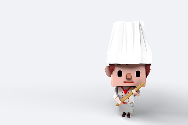 전신 PSD 편집이미지 직업 캐릭터 남자 3D캐릭터 한명 사람 3D소스 3D 제과제빵 요리사 바게트 조리복 제빵 남자만 남자한명만 편집소스 편집3D 1 빵 유니폼 디지털합성 파일형식