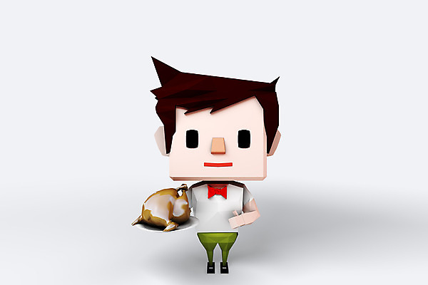 전신 PSD 편집이미지 직업 캐릭터 여자 남자 음식 홍보캐릭터 3D캐릭터 한명 사람 3D소스 3D 치킨 알림 음식점캐릭터 치킨집 편집소스 편집3D 1 상점 디지털합성 닭고기요리 파일형식