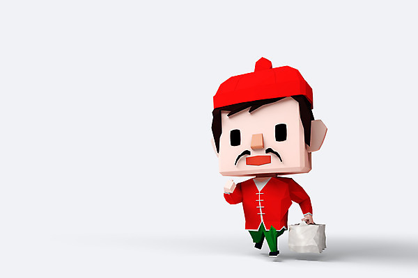 전신 PSD 편집이미지 직업 캐릭터 남자 홍보캐릭터 3D캐릭터 한명 사람 3D소스 3D 전통의상 알림 음식점캐릭터 중국집 철가방 남자만 남자한명만 편집소스 편집3D 1 전통 가방 상점 디지털합성 파일형식