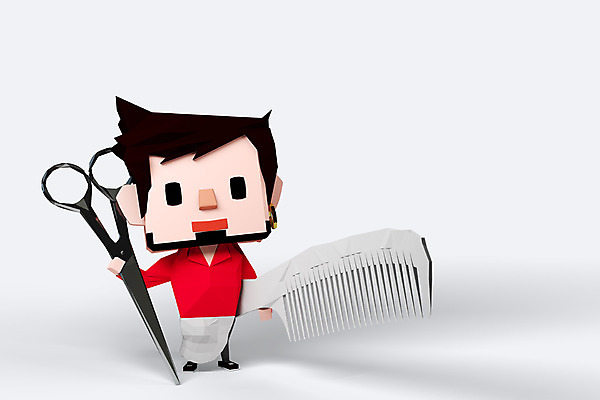 전신 PSD 편집이미지 직업 캐릭터 남자 가위 3D캐릭터 한명 들기 사람 3D소스 3D 머리빗 미용사 남자만 남자한명만 편집소스 편집3D 1 모션 문구용품 미용용품 디지털합성 파일형식