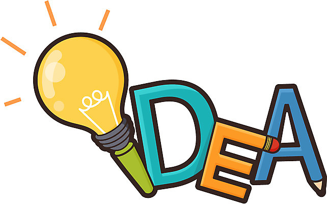 알파벳 영어 생각 일러스트 전구 캘리그라피 상상 아이디어 타이포그라피 사람없음 단어 연필 선택 국내일러스트 AI파일 문자 컨셉 학용품 필기구 파일형식 벡터