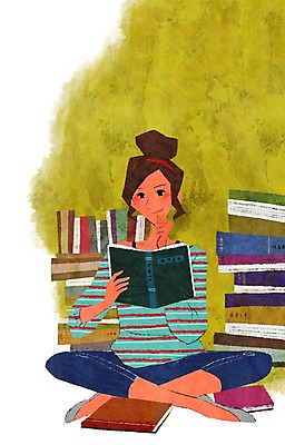 전신 PSD 라이프스타일 여자 교육 여유 일러스트 한명 들기 사람 앉기 성인 취미 책 독서 쌓기 여자만 여자한명만 성인여자만 성인만 국내일러스트 1 감정 모션 생활 파일형식