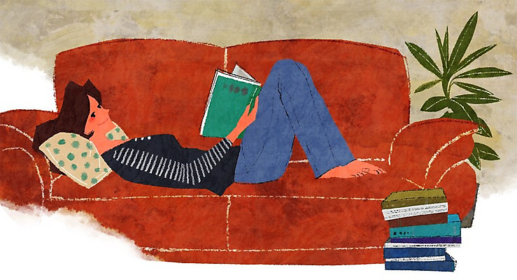 전신 PSD 라이프스타일 여자 교육 여유 쿠션 의자 일러스트 한명 사람 성인 취미 책 소파 눕기 독서 쌓기 여자만 여자한명만 성인여자만 성인만 국내일러스트 1 감정 가구 모션 생활 파일형식